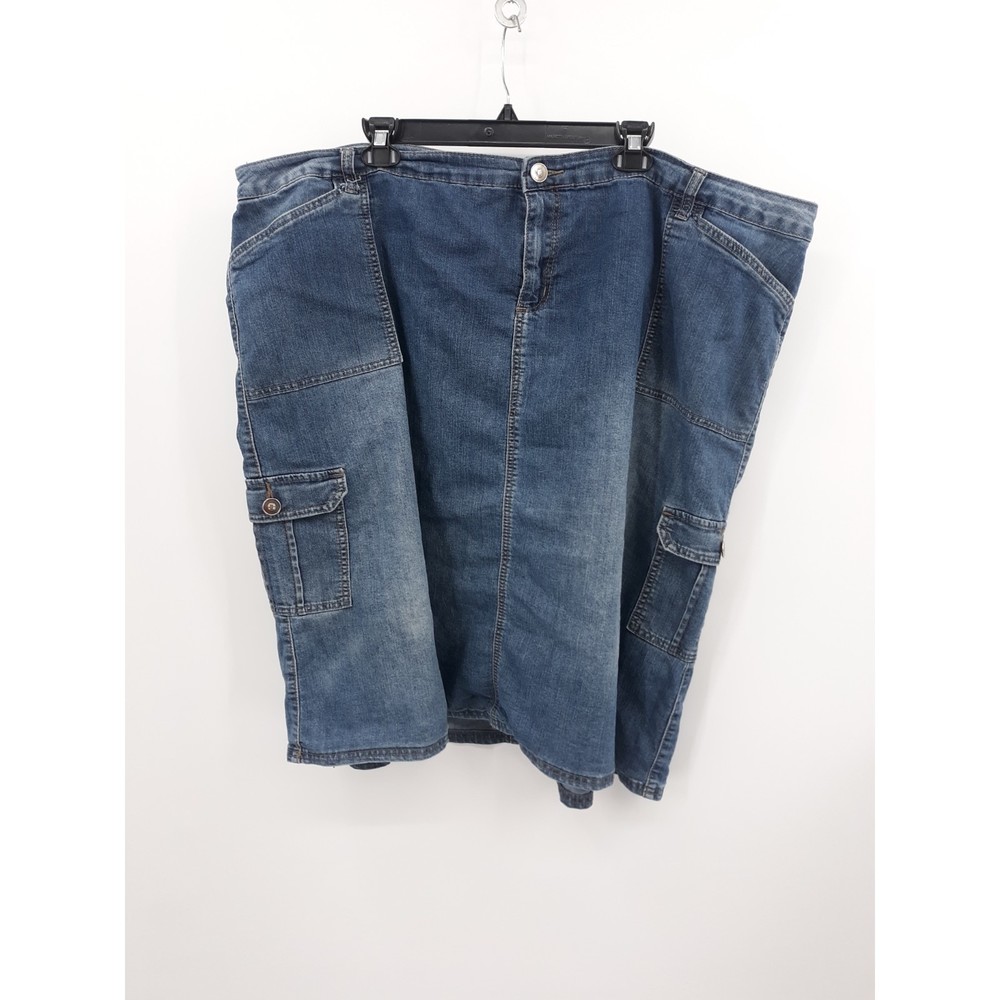 EST.1946 denim blue skirt 28W length 26".